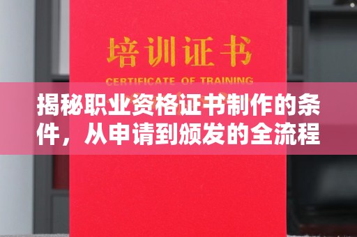 海西揭秘职业资格证书制作的条件，从申请到颁发的全流程解析